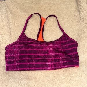 Women’s Champion Purple/Orange Racerback Sports Bra